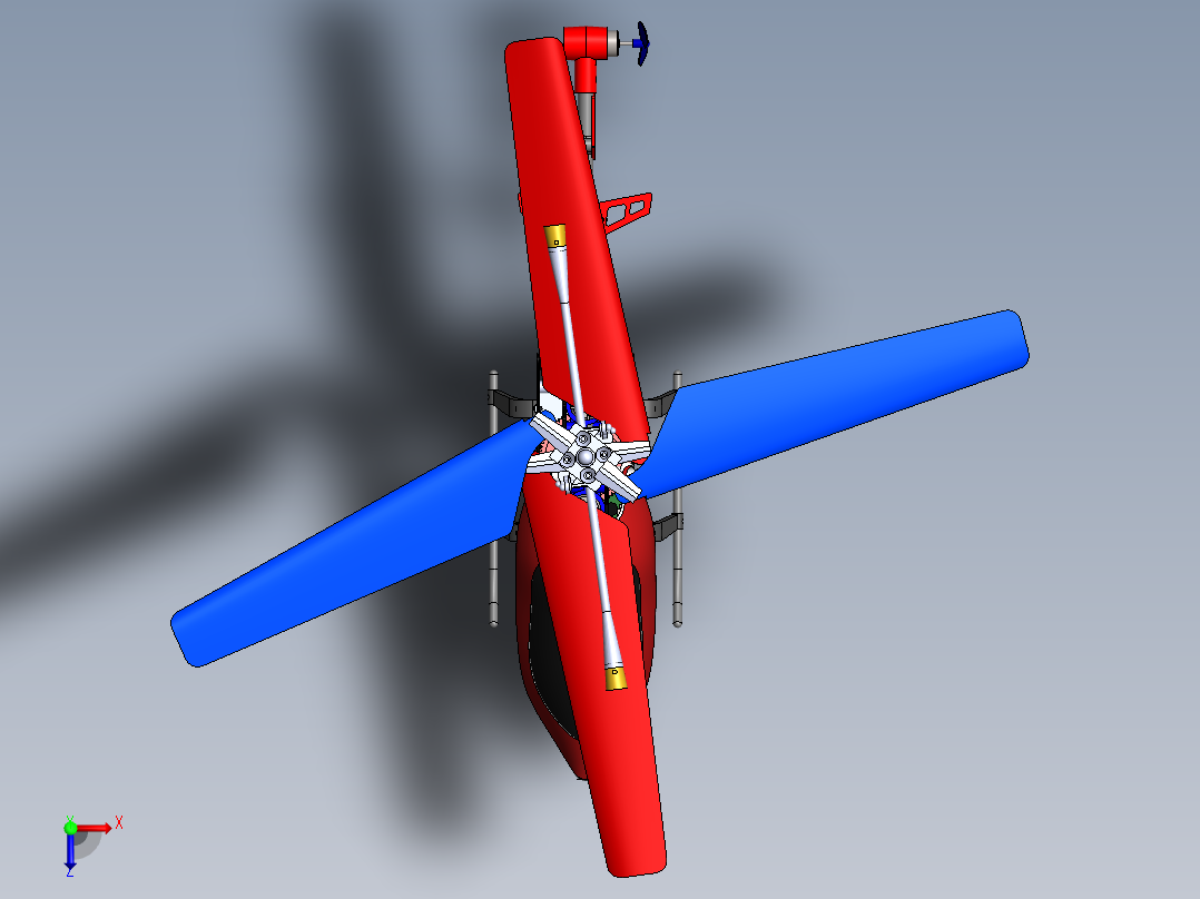 直升机(18)俯视图