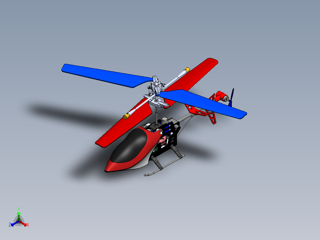 直升机(18)正等轴测图