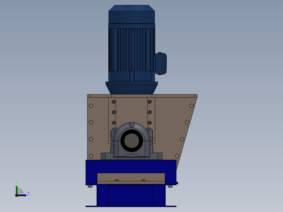 破碎机、压碎机左视图