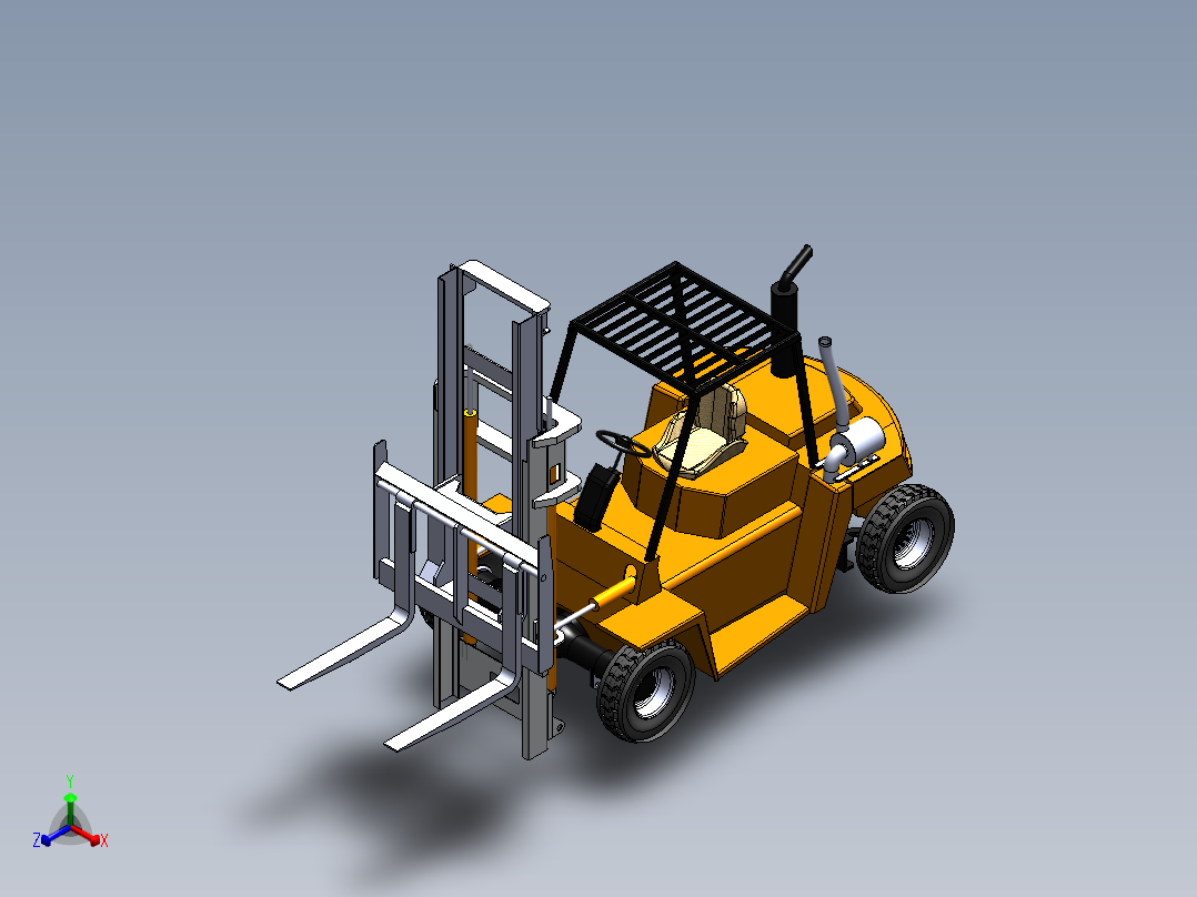 叉车、 叉车 SW STP(2)正等轴测图