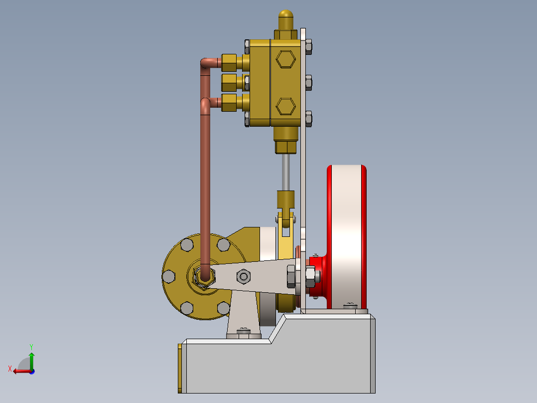 蒸汽机steam-engine-with-horizontal-moving-模型格式为 sw后视图
