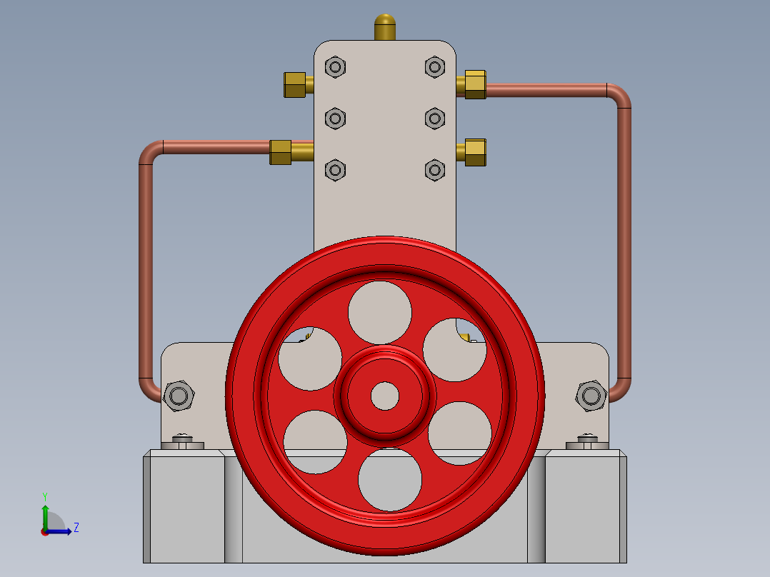 蒸汽机steam-engine-with-horizontal-moving-模型格式为 sw左视图