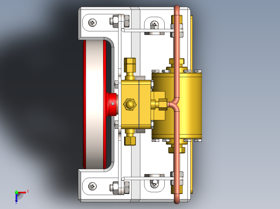 蒸汽机steam-engine-with-horizontal-moving-模型格式为 sw俯视图