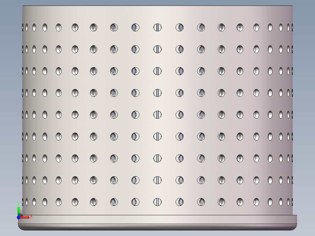 钣金圆筒前视图