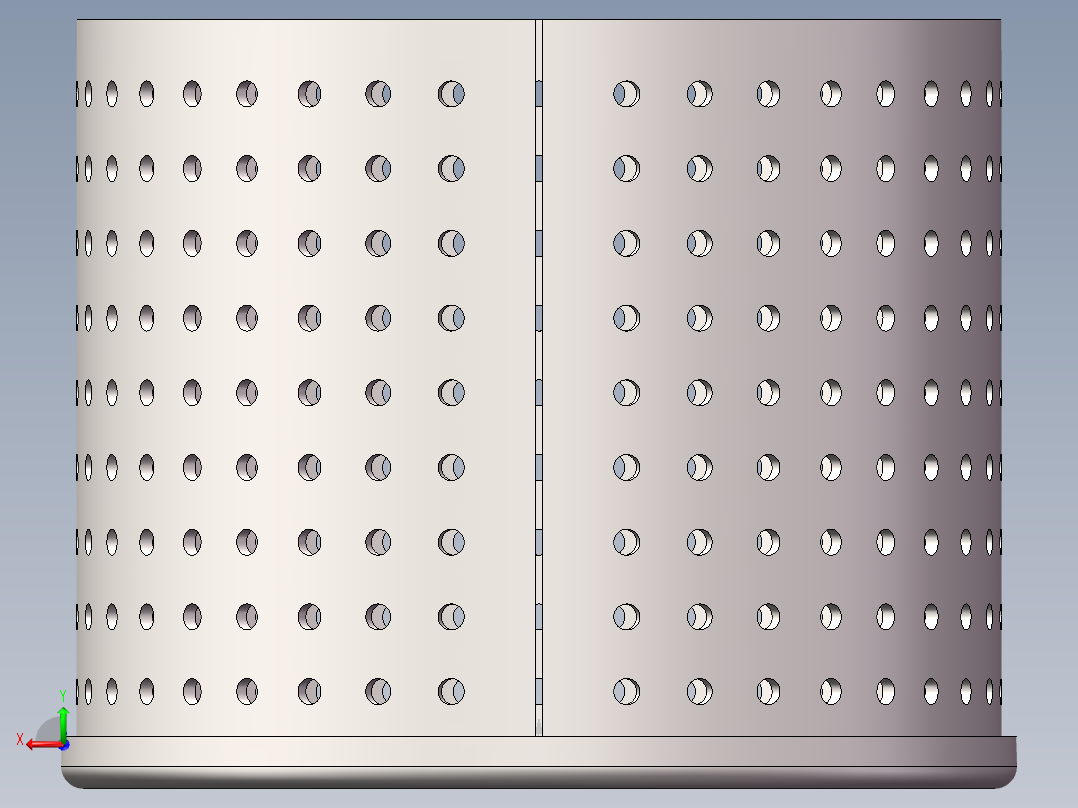 钣金圆筒后视图