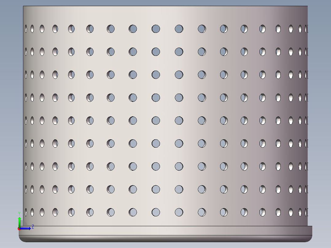 钣金圆筒左视图