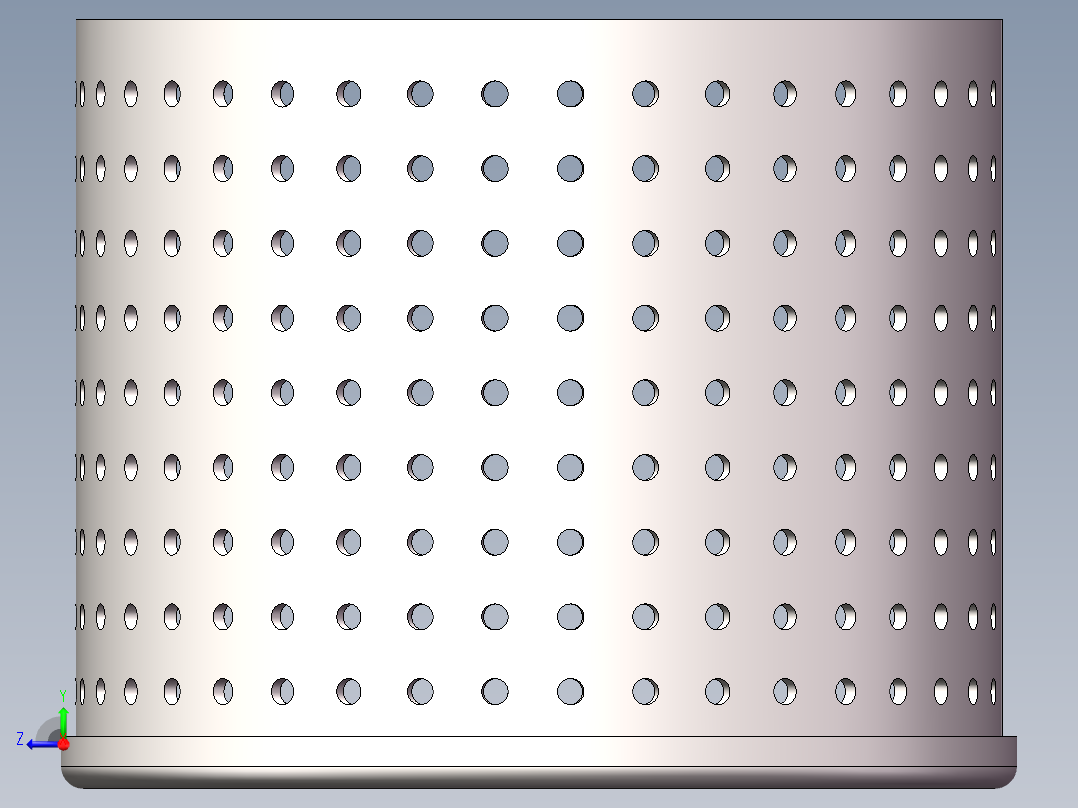 钣金圆筒右视图