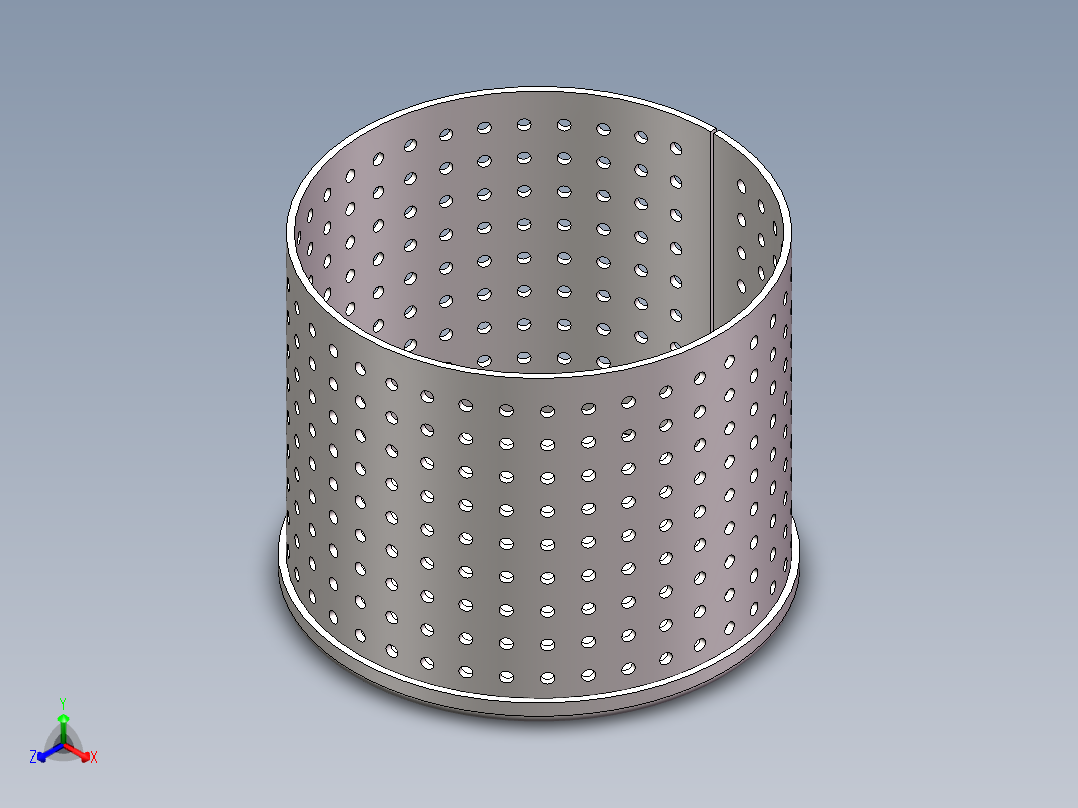 钣金圆筒正等轴测图