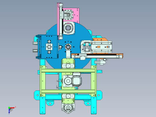 多工位电机定子压装设备设计俯视缩略图