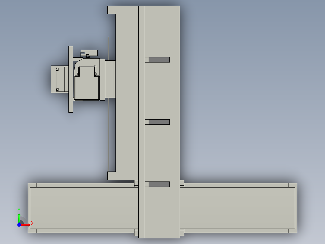 PCB-翻转-散热片轴整体前视图