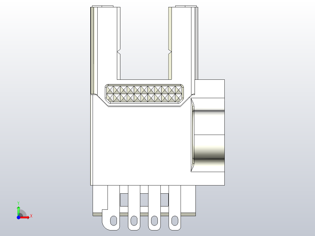 槽型传感器开关传感器ZJF31-675-N前视图