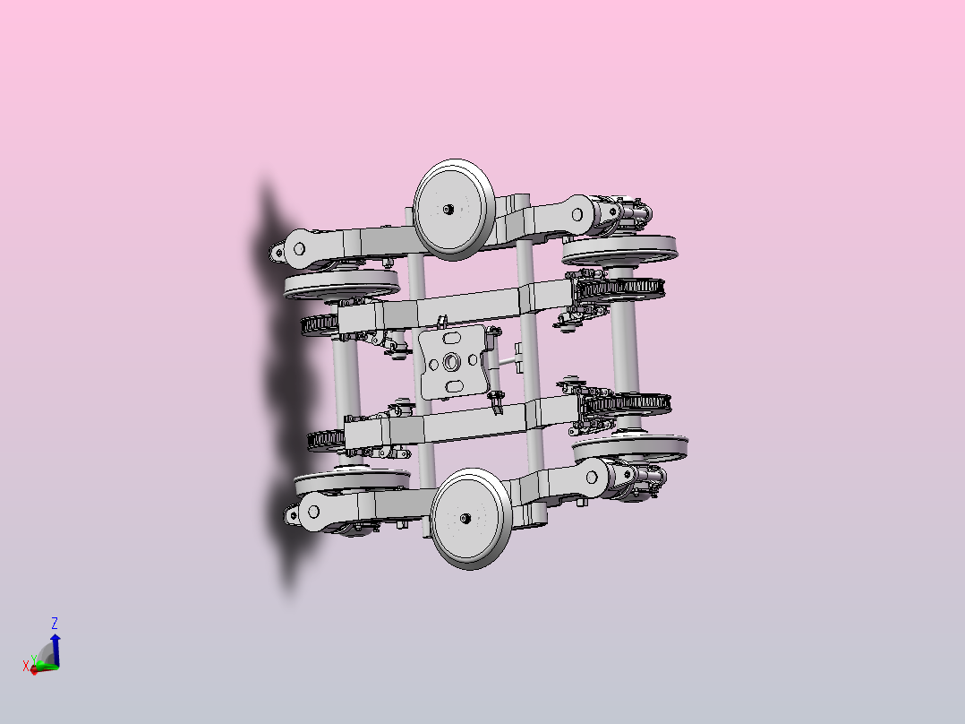非动力转向架主视图