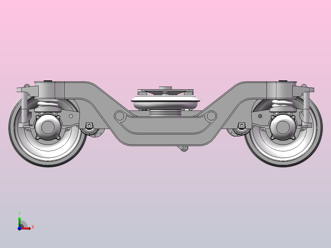 非动力转向架前视图