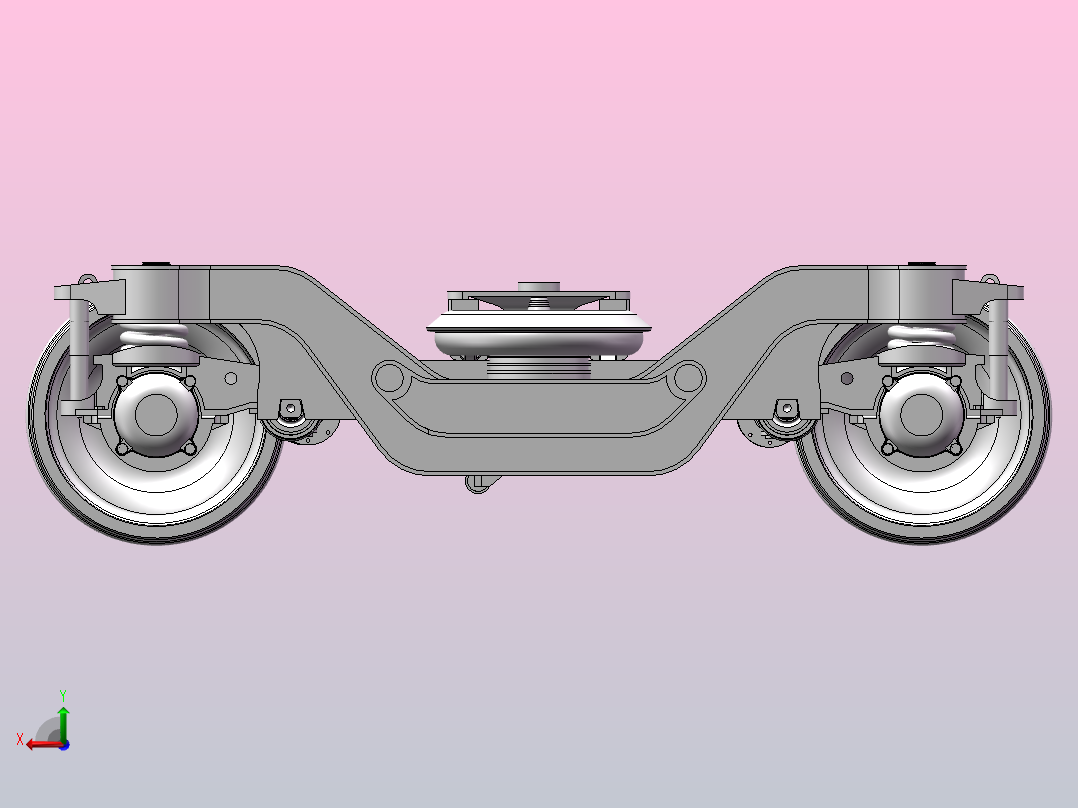 非动力转向架后视图