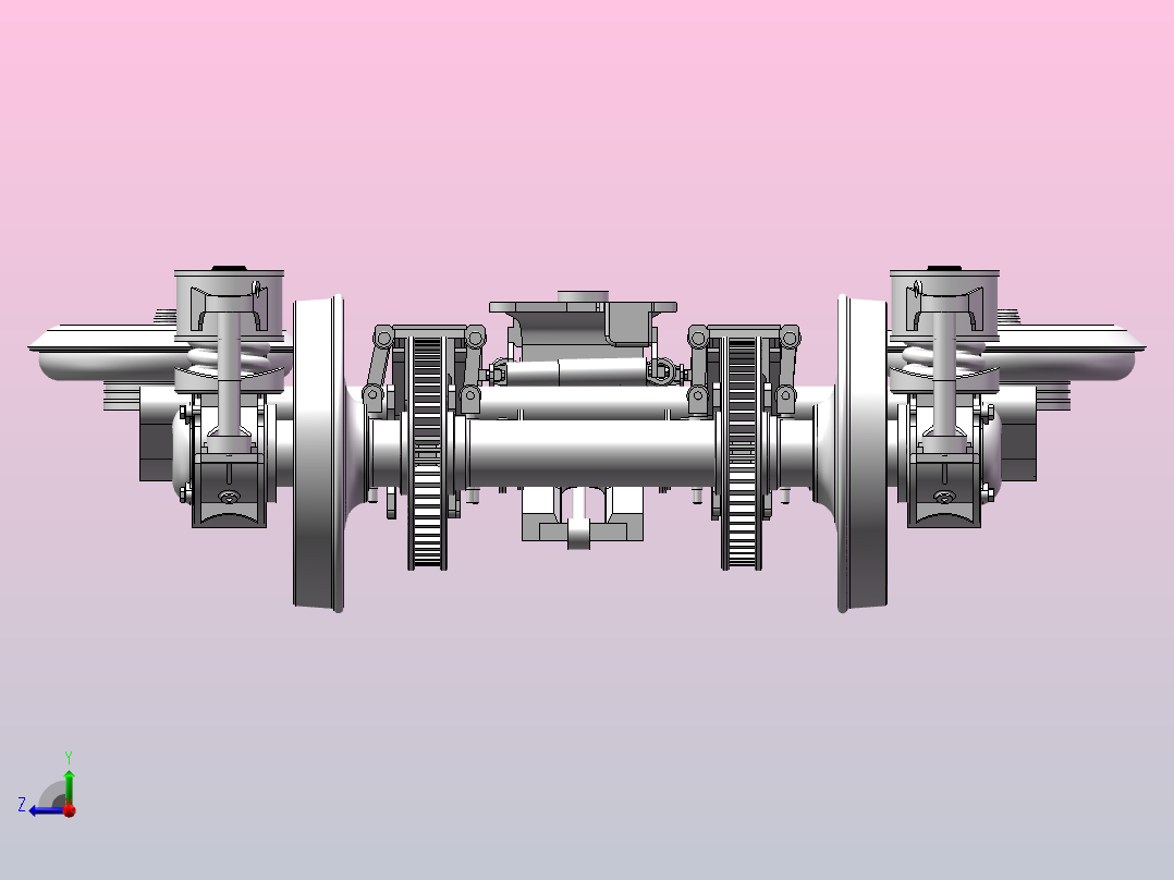 非动力转向架右视图