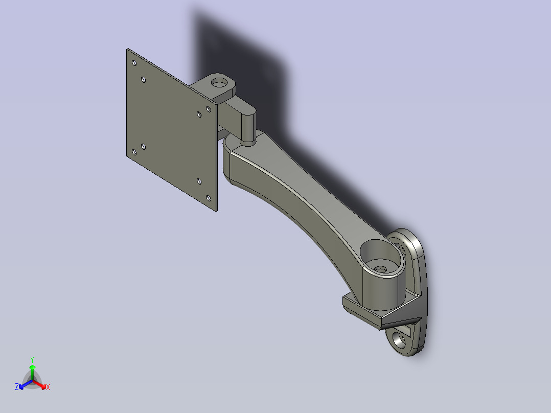 osram奇朗-WMA-300显示器支架正等轴测图