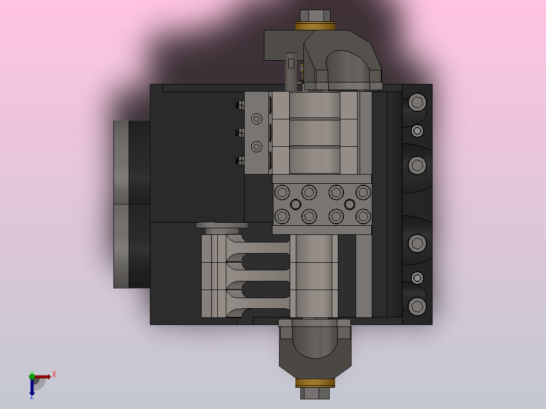 液压夹具俯视图