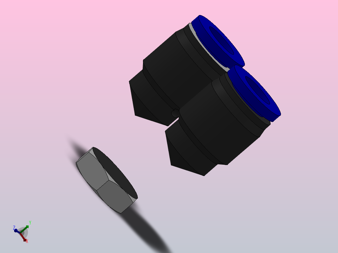 IPX-N Y型螺纹三通-NPT螺纹_IPX3／8-N01主视图