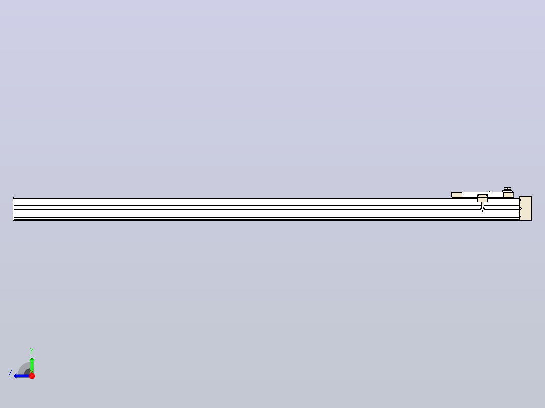 滚珠丝杠直线轴带导轨全封闭TPA-HCR-220D-3210C-L2100-MR-C-P1K-N3右视图