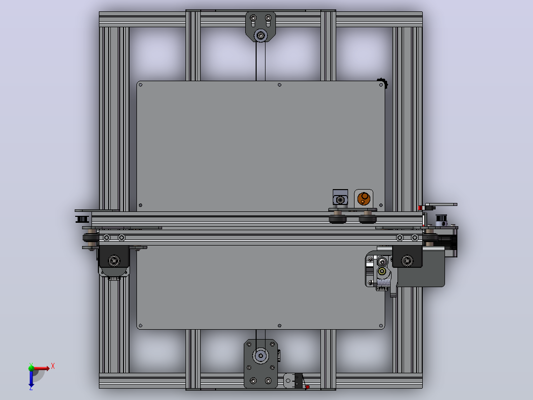 cr-10-3d打印机俯视图