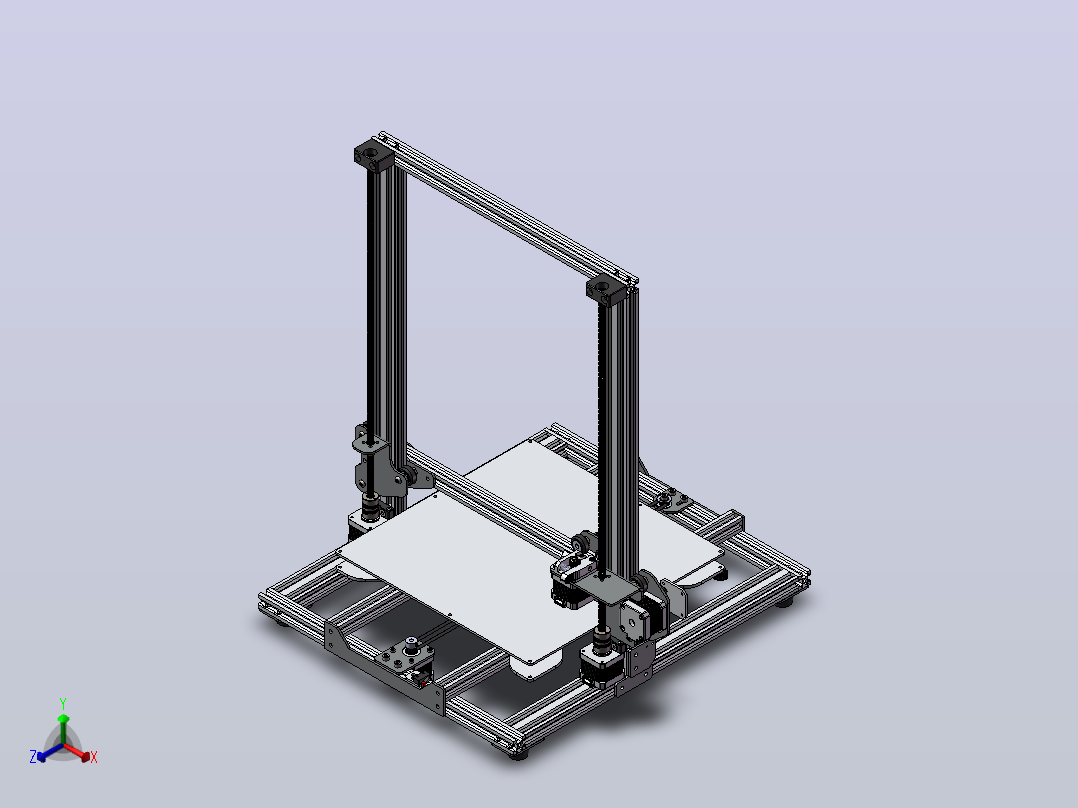cr-10-3d打印机正等轴测图