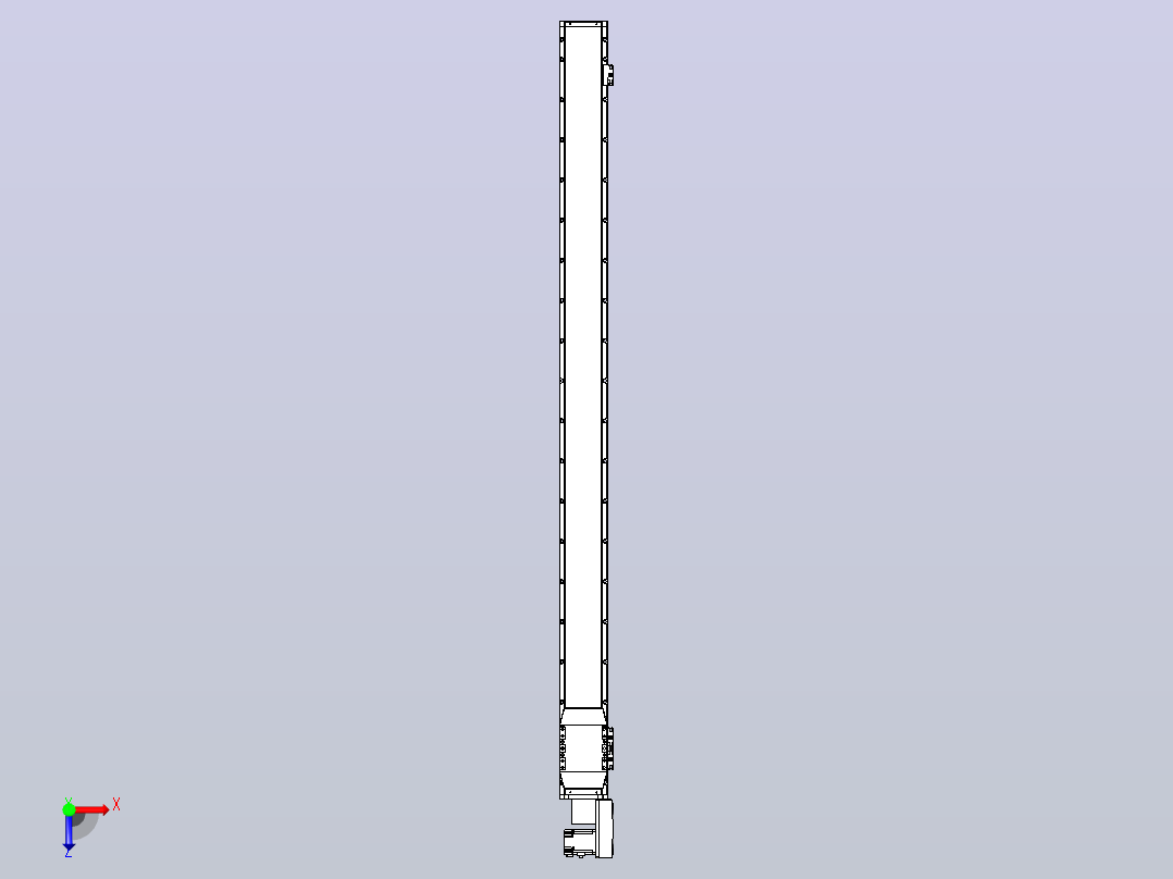 机器人皮带驱动直线轴TPA-GCB-120-P70-L1650-QR-M20-N3俯视图