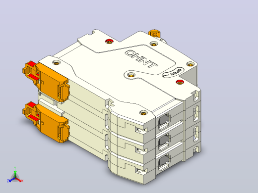 NBH-40J 3P小型断路器三维模型202404正等轴测缩略图