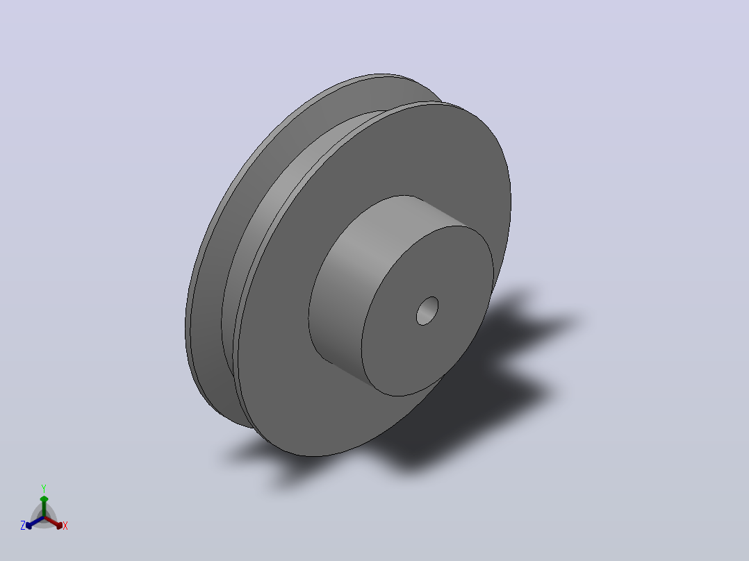 紧定螺钉型圆皮带用滑轮_BRDLTB-60-H5-4-A正等轴测图