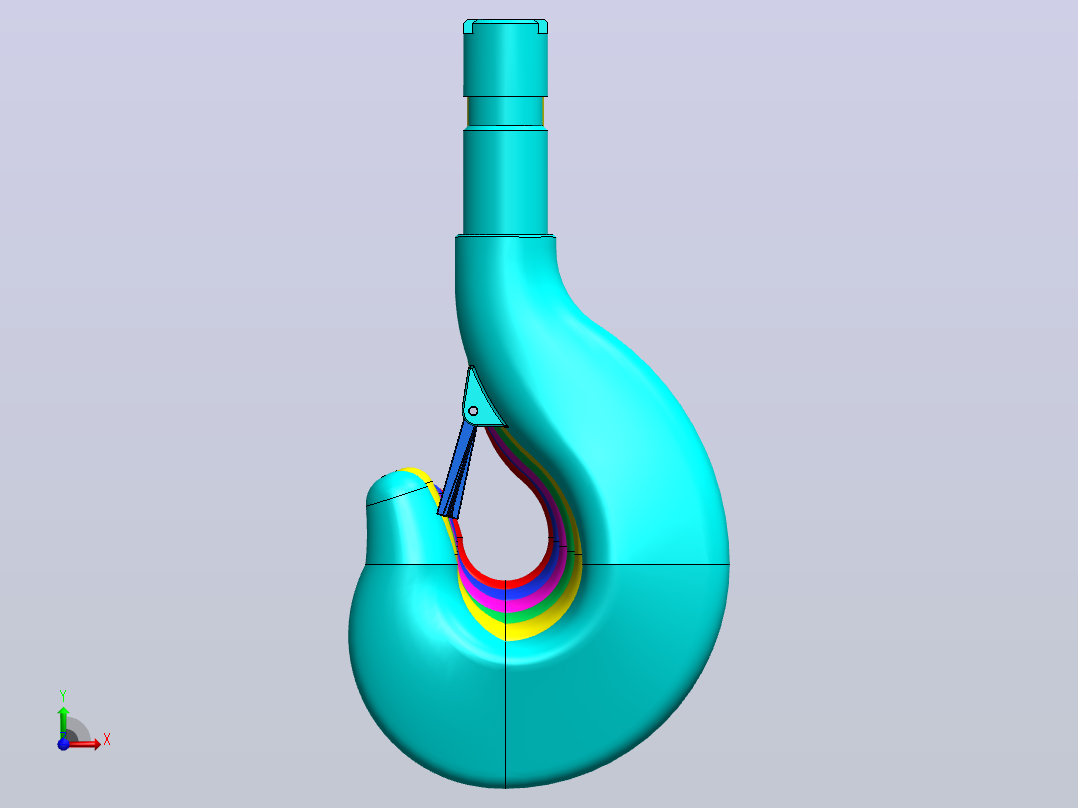 solidworks钓钩前视图