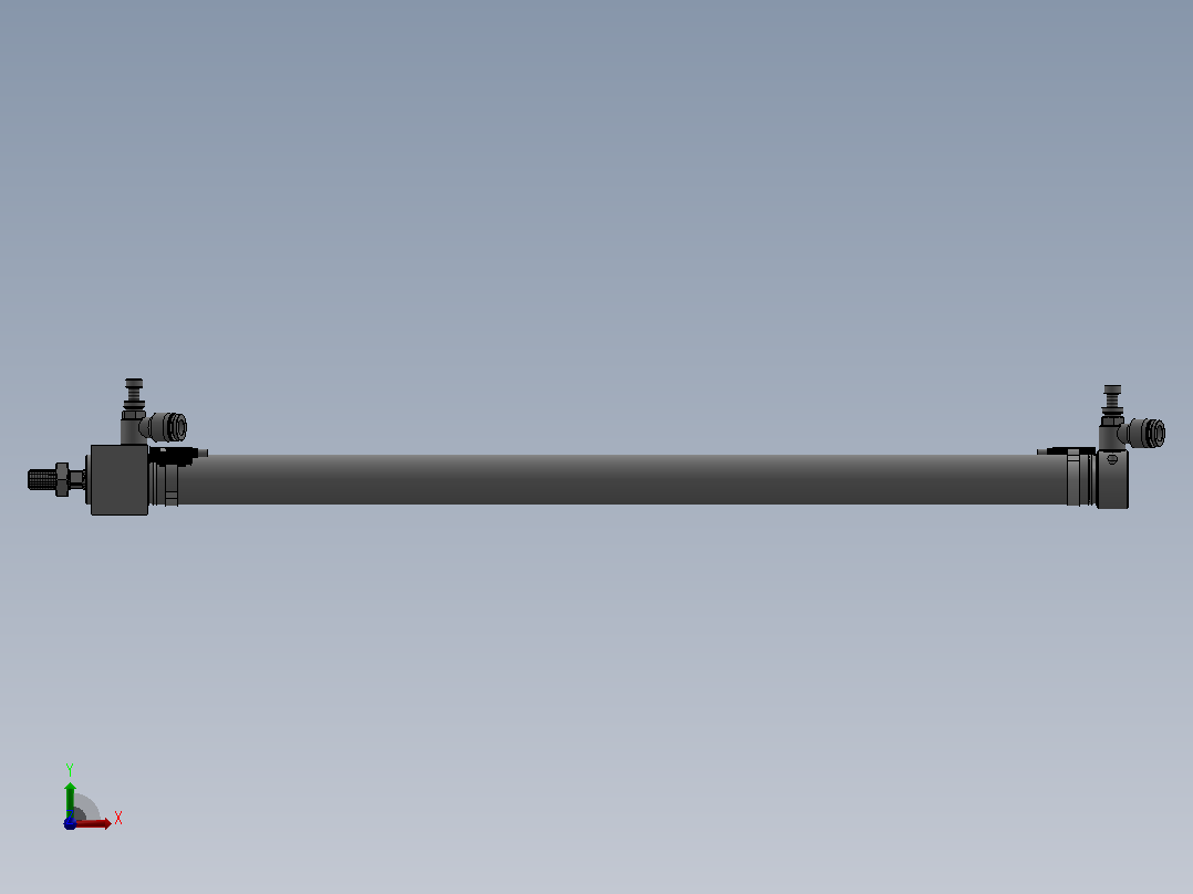 气缸MARU25x450S(0)+(CS1-M-2)前视图