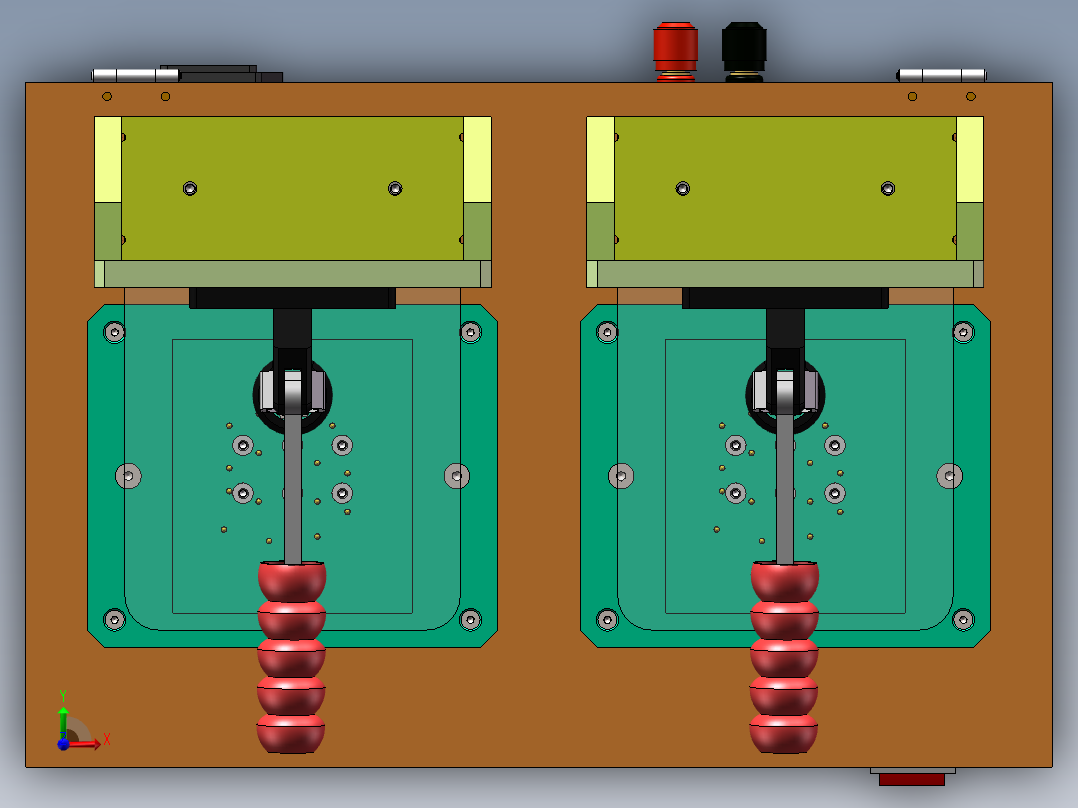 双工位快速夹治具sw17可编辑前视图