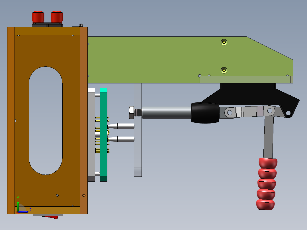 双工位快速夹治具sw17可编辑左视图