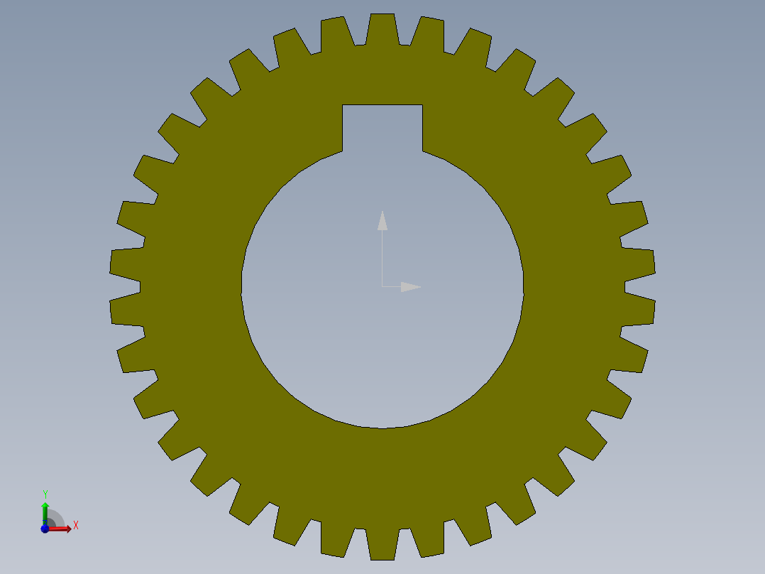 齿轮3D模型前视图