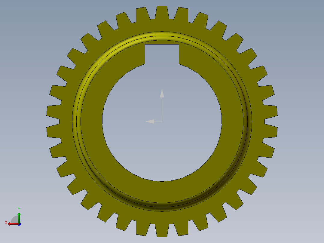 齿轮3D模型后视图
