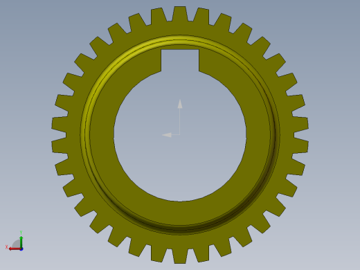 齿轮3D模型后视缩略图