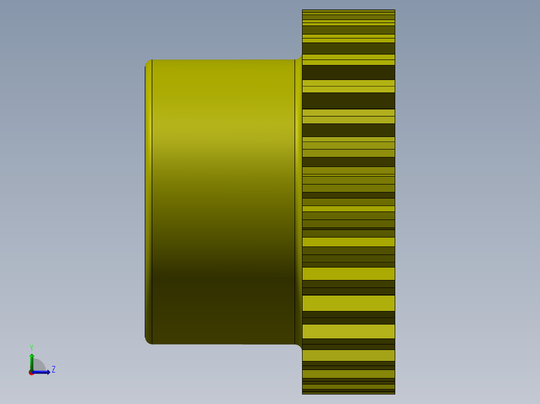 齿轮3D模型左视图