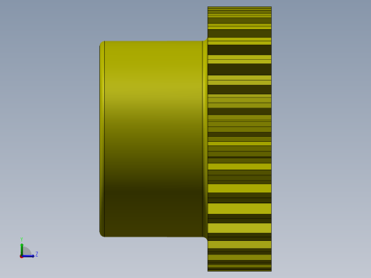 齿轮3D模型左视缩略图