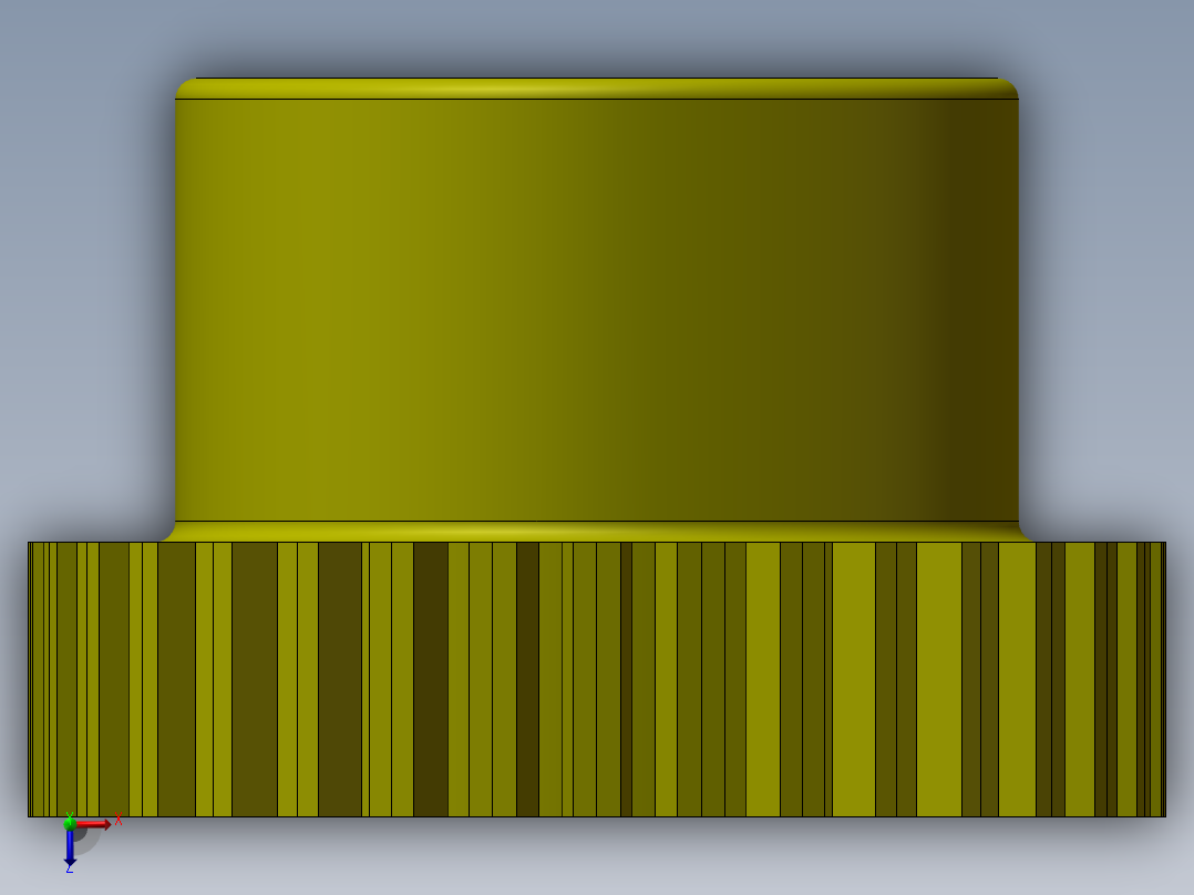 齿轮3D模型俯视图
