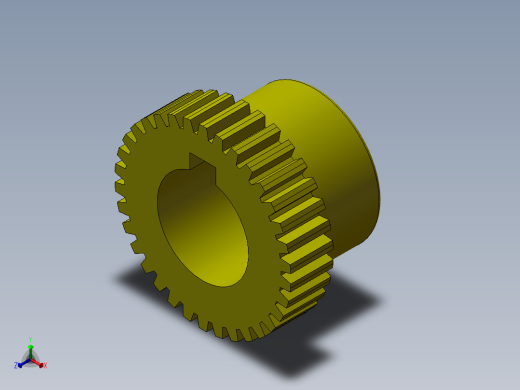 齿轮3D模型正等轴测缩略图
