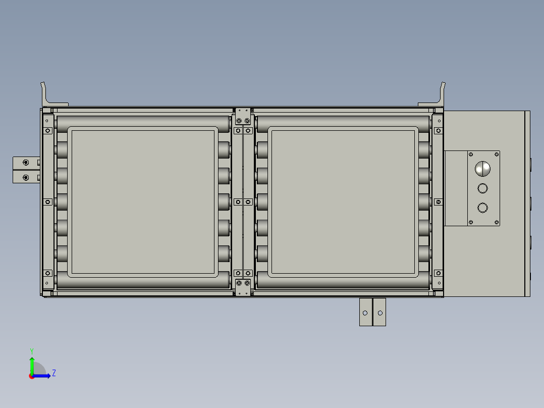 自动液压提升机3D图纸 K386 非标自动化设备3D图纸3D模型左视图