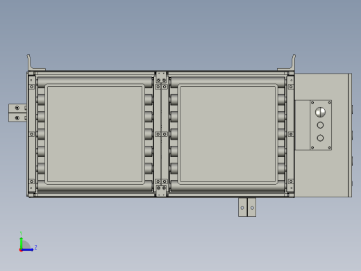 自动液压提升机3D图纸 K386 非标自动化设备3D图纸3D模型左视缩略图