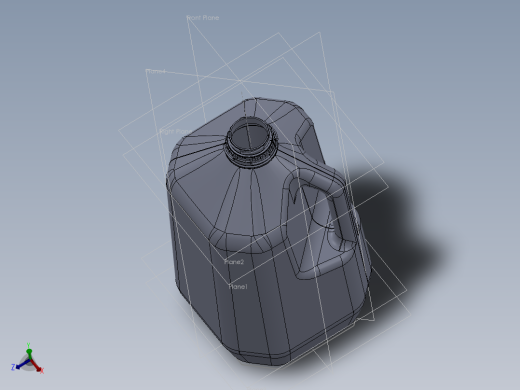 1加仑牛奶瓶设计