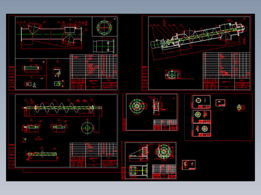 Φ325绞龙倾斜螺旋输送机