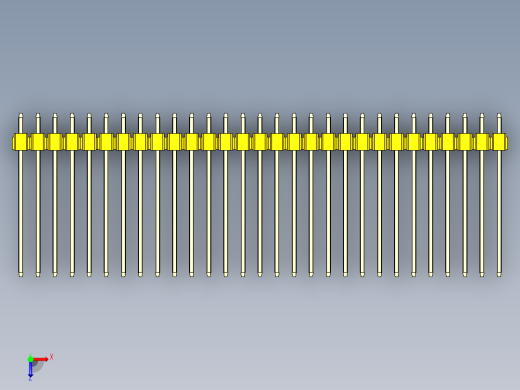 彩色公头100mil（2.54mm）系列-DS1021_yellow_3x29p_100mil_Type19_rev1.0俯视缩略图