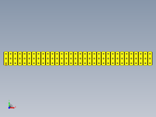 彩色公头100mil（2.54mm）系列-DS1021_yellow_3x32p_100mil_Type19_rev1.0前视缩略图