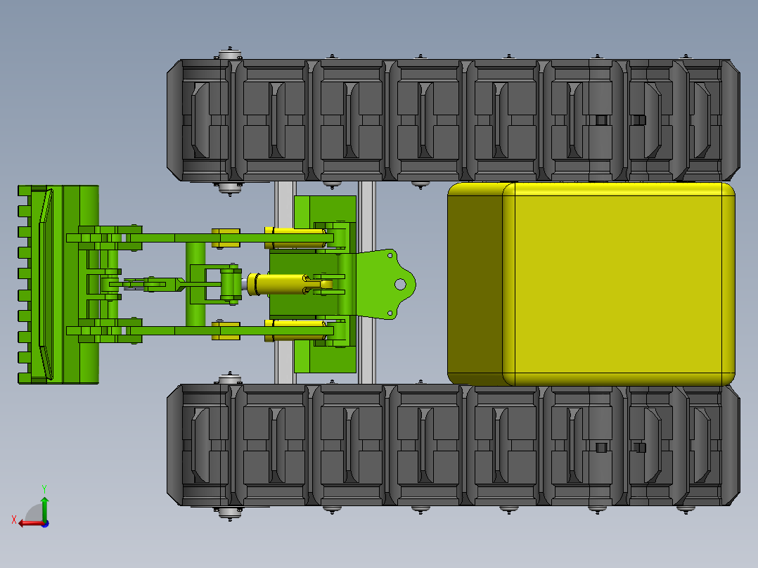 电动履带滑移装载机后视图