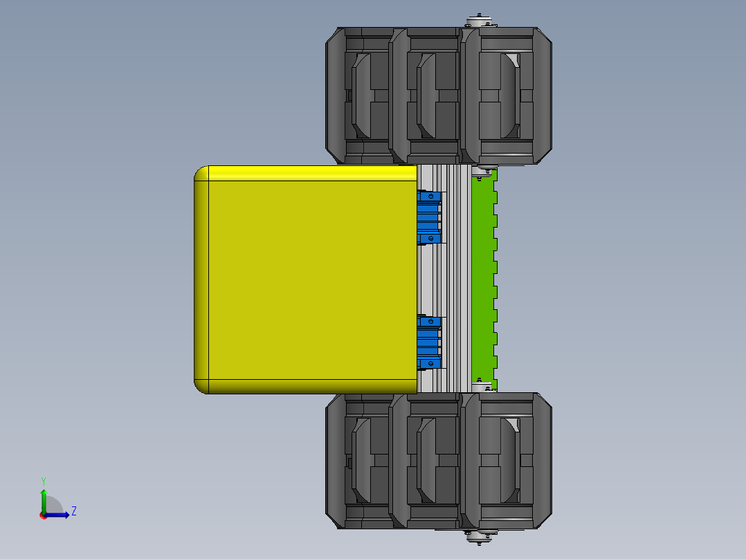 电动履带滑移装载机左视图