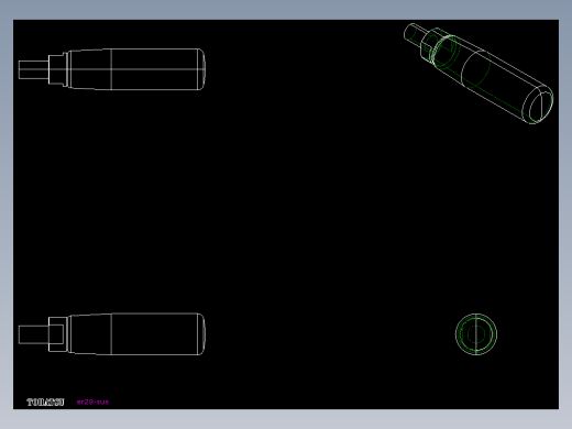 把手(迴轉)ER-2D多系列多零件图纸模型