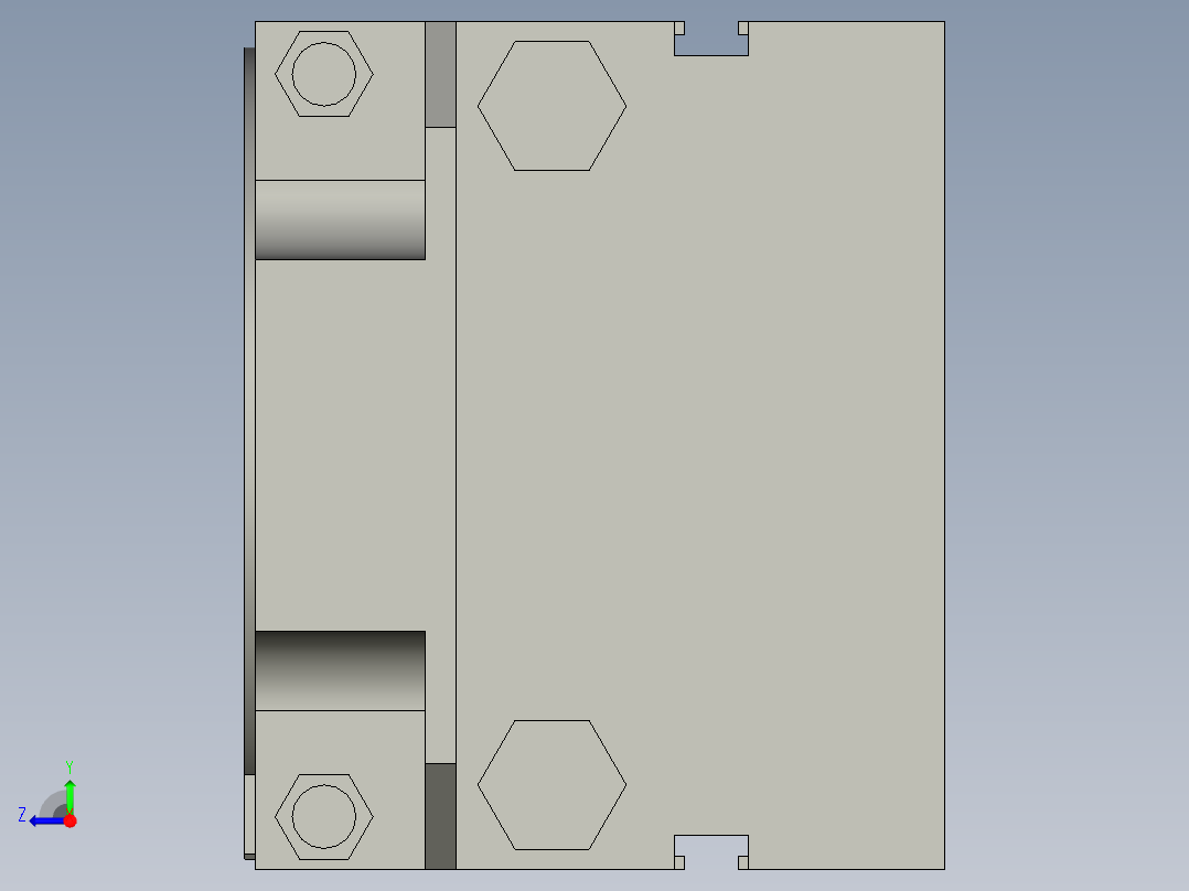 旋转气爪PRC25ST-180右视图