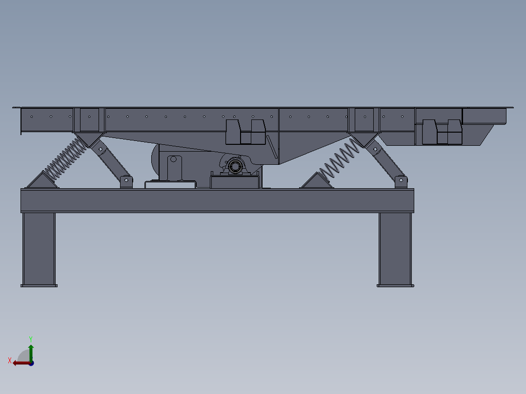 JX375-偏心激振式振动筛设计【含三维SolidWorks+CAD图+文档】后视图
